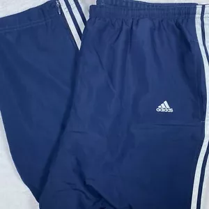 Vintage Adidas Hose Herren XL Blau Mesh Futter Windbreaker Track Warm Up Y2K - Bild 1 von 15