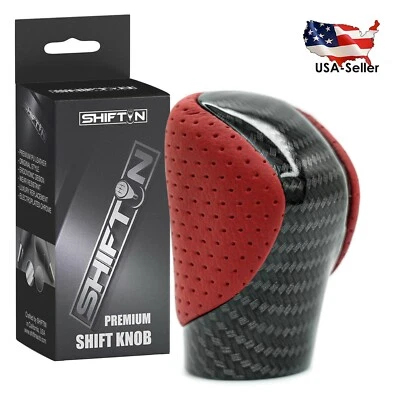 Red Carbon Fiber Gear Shift Knob for Lexus ES350 GS-350 GX460 IS350 NX RC RX-350 - Image 1 of 4