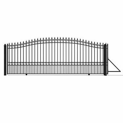 ALEKO London Style Ornamental Steel Single Sliding 18' Garden Yard Driveway Gate - Image 1 of 4