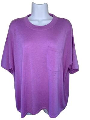 Top POLO RALPH LAUREN Mujer Manga Corta Delicado 100% Cachemira L Rosa Foto 1 de 4