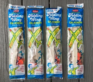 4 GUILLOW'S SLING LAUNCHED FOLDING WING BALSA WOOD GLIDER MODEL KITS # 70 F/S - Picture 1 of 11
