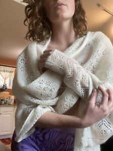 Angel Of The North Mohair Wrap Sweater Unique One Arm Women’s XS-S Anthropologie