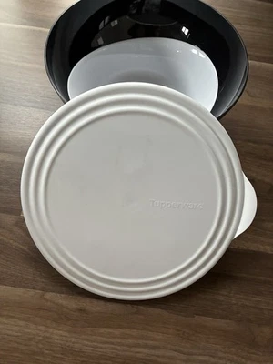 Tupperware Eleganzia 4,6 Liter Schüssel Servier Schale Schwarz Weiß - Bild 1 von 3
