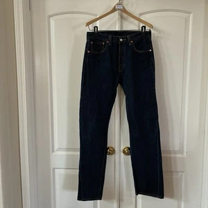 Pantalones de mezclilla Levis 501 para hombre 33x34 (32x34) ajuste original azul botón recto mosca - Imagen 1 de 16