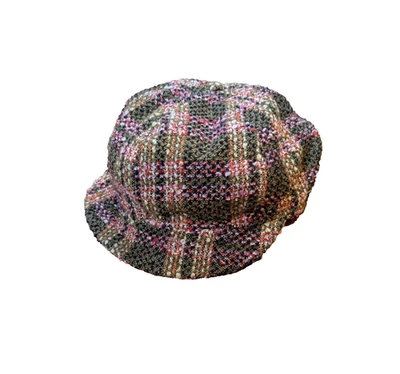 De colección Liz Claiborne Tweed Retro Sombrero Cubo Para Mujer’s Forrado Satinado Multicolor Y2K Foto 1 de 4