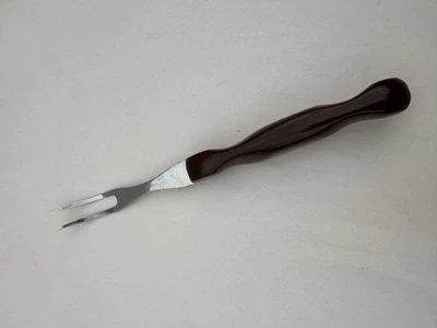Cutco 26 Turning Carving Serving Fork now 1727 1726 Brown 2 Tine 10.5 inch USED - Image 1 of 4