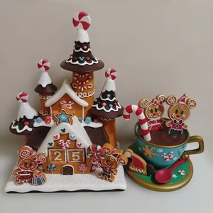 Disney Christmas Gingerbread Figure Set Holiday Collectible Decoration Anime Toy - Picture 1 of 4