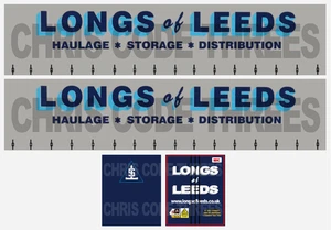 Code 3 selbstklebender Vinyl-Anhängeraufkleber - Longs of Leeds 1/50 1/76 1/148 1/87 1/64 - Bild 1 von 1