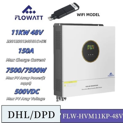 FLOWATTS Flowatt Solar Wechselrichter On-grid 2 Mppt 150a 230vac 6kw 11kw 48v WIFI