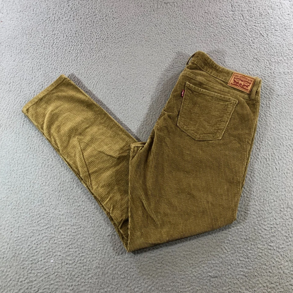 levis corduroy pants womens tag 33x30 cotton beige fits (33x29) - Image 1 of 4
