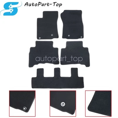 New Velour Front & Rear Floor Mats Carpet Black 4PCS Fits 2010-2013 Lexus GX460 - Imagem 1 de 4