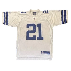 Dallas Cowboys Jersey Large Jones Mens White Reebok - Picture 1 of 9