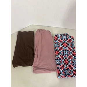 Set 3 leggings Secret Treasures pantaloni top lounge marrone rosa tie dye XL - Foto 1 di 7