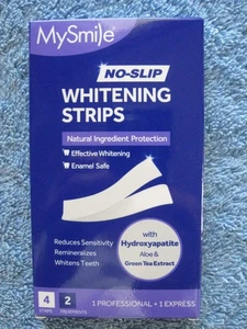 Neu im Karton My Smile rutschfeste Zahnaufhellungsstreifen Packung mit 4 Streifen 2 Behandlungen - Bild 1 von 5