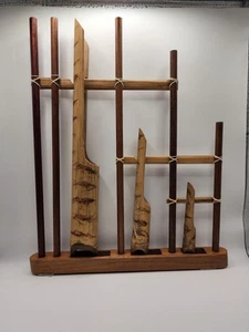 Angklung Indonesian Traditional Musical Instrument Hollowed Carved Bamboo - Picture 1 of 7