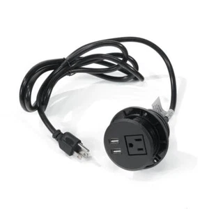 SAUDER Furniture Accessories .039" Computer Desk Power Grommet Plastic Black - Picture 1 of 2