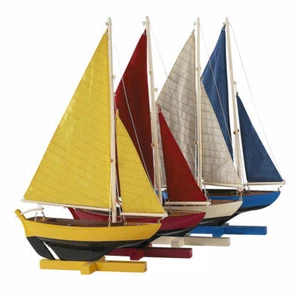 Authentic Models Decoración Barcos Sunset Sailors 4 piezas, Madera, Algodón, AS170 - Imagen 1 de 1