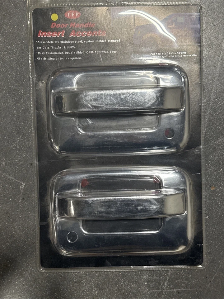 Juego de cubierta de manija de puerta de acero inoxidable pulido TFP 407 para Ford F-150 2004-2014 Foto 1 de 4