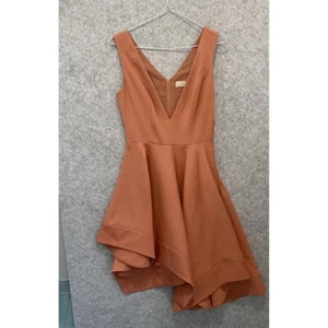 Keepsake Womens Fit & Flare Party Asymmetrical Dress Size XXS Orange - Picture 1 of 8
