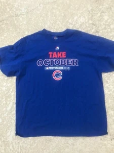 Offizielles Majestic 2015 Playoffs Chicago Cubs T-Shirt blau XL Extra Large T Shirt - Bild 1 von 4