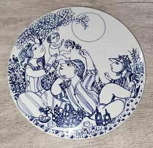 Bjorn Wiinblad Nymolle Danmark Noon Middag #3313 Signed 7" Plate Trivet - Picture 1 of 10
