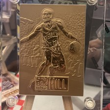 Highland Mint 95 Bronze Fleer Skybox GRANT HILL Card #756/2500 w/Orig.COA & Case