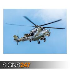 MIL MI 24 HELICOPTER GUNSHIP (4006) Photo Picture Poster Print Art A0 to A4