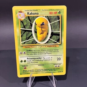 Pokemon Card Kakuna 80HP 33/102 Base Set WOTC LP - Imagen 1 de 4