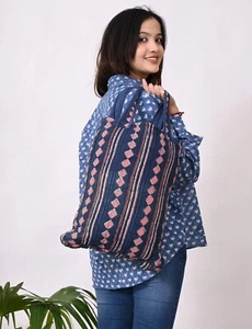 Cotton quilted bag shopping carry bags purse designer boho hippie bags for women - Picture 1 of 4