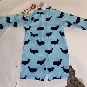Infant Baby Boys Sunsuits Rash Guard Swimsuit Swimwear UPF 50+ Sun Protection - Picture 1 of 4