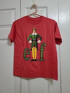 Boys Elf Movie T Shirt Short Sleeve Size 8 Red  Christmas 🎄 New With Tags - Picture 1 of 4