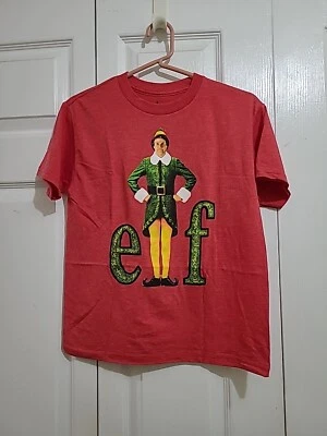 Boys Elf Movie T Shirt Short Sleeve Size 8 Red  Christmas 🎄 New With Tags - Image 1 of 4