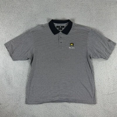 Camisa Polo Tiger Woods Para Hombre Grande Gris Rayas 100% Algodón Manga Corta Pullover Foto 1 de 4