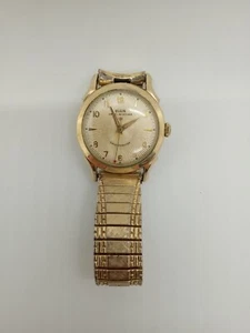 Vintage Elgin Shockmaster Watch, Working, Speidel Band 10K GF TopCaps 63 - Picture 1 of 5