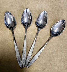 Ekco Corsair Stainless Oval Soup Spoons 7 1/2" Flatware Set of 4 Discontinued - Picture 1 of 3