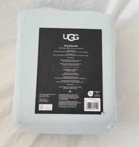 Juego de sábanas 4 piezas UGG Devon Clear Creek King Nuevo en Paquete - Imagen 1 de 11