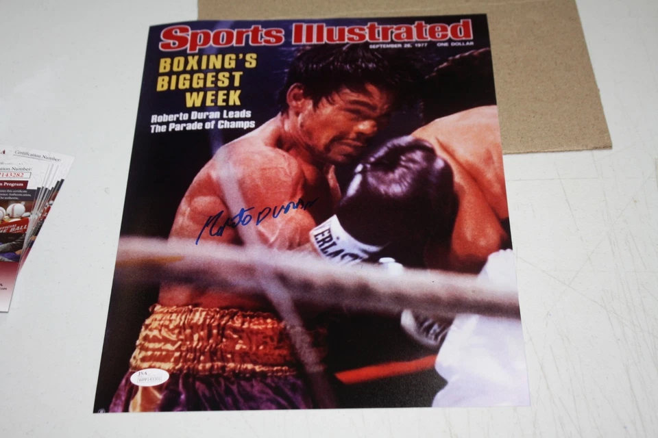 ROBERTO DURAN SPORTS ILLUSTRATED 9/26/1977 SIGNED AUTO 11X14 PHOTO JSA WITNESS! - Image 1 of 1