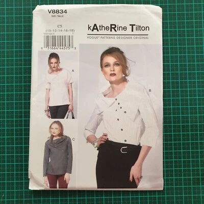 Vogue Sewing Pattern  Katherine Tilton V8834 Ladies Top Sz 10-18  New Uncut - Image 1 of 4