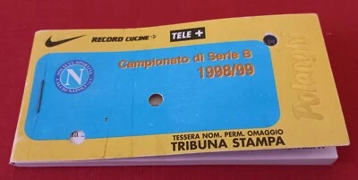 ABBONAMENTO CALCIO NAPOLI 1998/99  TRIBUNA STAMPA - Immagine 1 di 3