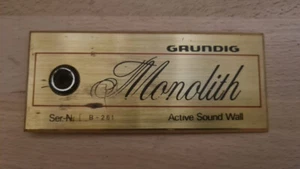 Grundig Metall Schild von Monilith Active Sound Wall - Bild 1 von 1