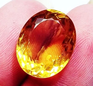 Loose Gemstone 11.05 Ct Citrine Oval Shape With Certificate - Picture 1 of 6