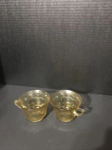 2 -Vintage Patrician Depression Federal Glass Teacup - Picture 1 of 5
