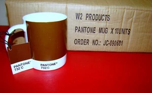 Pantone Becher Schokolade braun 732C Teddybär Latte Schlamm Brogues schwer zu findende Farbe - Bild 1 von 6