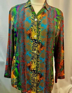 Multicolor Blouse Size 12 - Long Sleeves - Picture 1 of 7