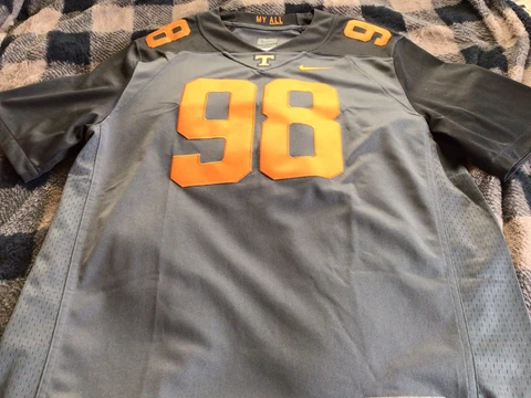 Mens Nike XL Tennessee Vols Football Jersey # 98 Gray Rare! Cover
