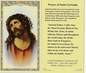 +Heilige Karte~"Das Gebet der heiligen Gertrud" *Gebet ist auf Rückseite- +{J5}+ - Bild 1 von 3