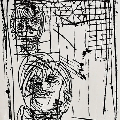 Paran G Schrey Informel Ausstellung Galerie Gelsenkirchen Lithografie 1967 sign - Bild 1 von 4