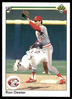 1990 Upper Deck #118a Ron Oester Cincinnati Reds Baseball Card - Image 1 of 2