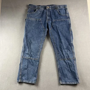 Key Hose Herren 42 x 30 blau Doppelknie gerades Bein Zimmermann abgenutzt Arbeitskleidung - Bild 1 von 11