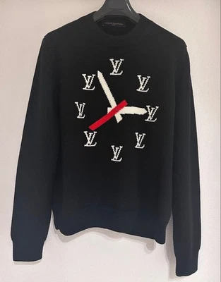 Louis Vuitton Reloj Intarsia Pullover S Rojo Lana 25 pulgadas Usado Foto 1 de 4